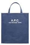 Apc A.p.c. Recovery Logo Printed Shopping Bag In Denim