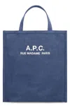 Apc A.p.c. Recovery Logo Printed Shopping Bag In Navy