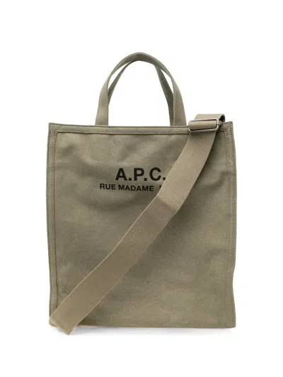 A.p.c. Recuperation Shopping Bag In Gray