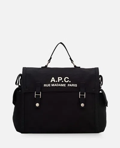Apc A.p.c. Men Shoulder Bag With Logo In Black