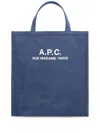 Apc A.p.c. Recovery Logo Printed Shopping Bag In Blue