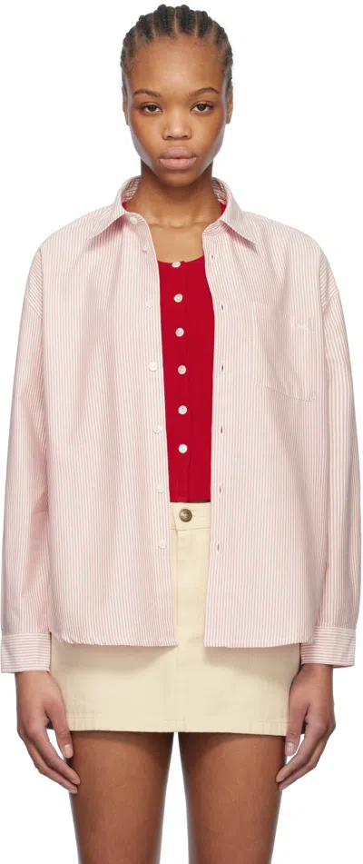 Apc Red Boyfriend Logo Shirt In Gaa Red