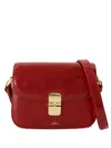 Apc A.p.c. Grace Small Bag In Crinkled Leather In Red