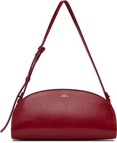 Apc Red Demi-lune Shoulder Bag