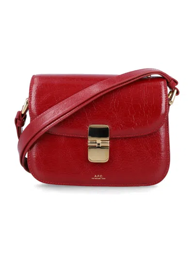 APC RED GRACE SMALL SHOULDER BAG