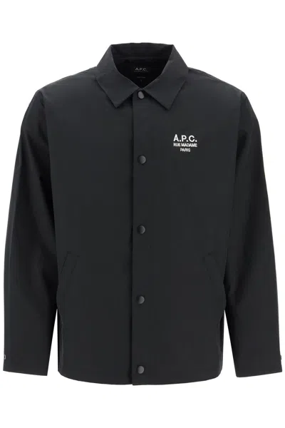 Apc Overshirt Regis In Misto Cotone In Black