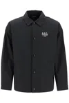 Apc Overshirt Regis In Misto Cotone In Noir (black)
