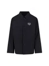 A.p.c. A. P.c. Logo-print Snap Front Coach Jacket In Black