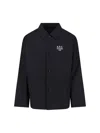 A.p.c. A. P.c. Logo-print Snap Front Coach Jacket In Black