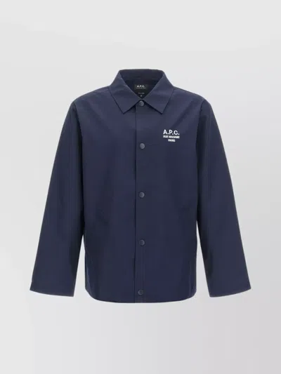 Apc 'regis' Jacket Front Pockets Long Sleeves In Black