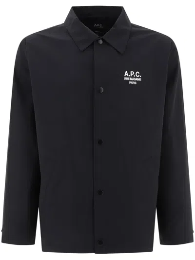 APC REGIS LOGO-EMBROIDERED SHIRT JACKET