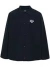Apc A.p.c. Regis' Black Cotton Blend Shirt In Black