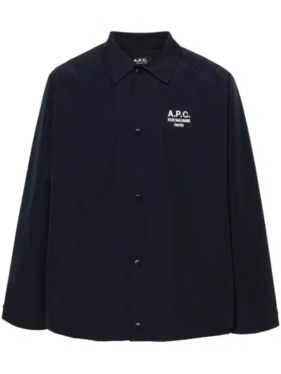 Apc A.p.c. Regis' Black Cotton Blend Shirt