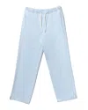 Apc A.p.c. Relaxed Fit Light Blue Pants With Elastic Waistband And Tapered Leg In Blue
