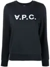 Apc A.p.c. Relaxed-fit Lightweight Cotton Blend Sweatshirt In Black