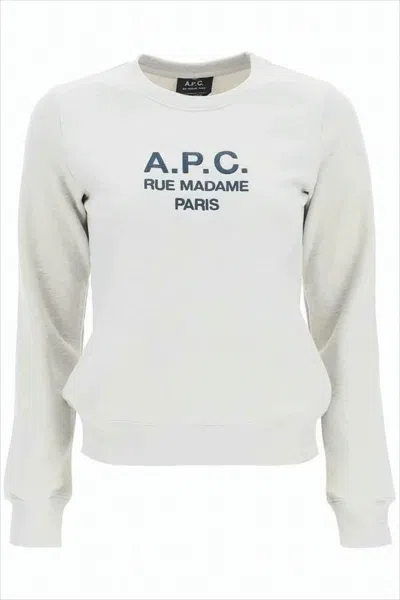 Apc Relaxed Fit Long-sleeve Cotton Top In White