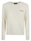 Apc A.p.c. Relaxed Fit Pima Crepe Cotton Sweater In White