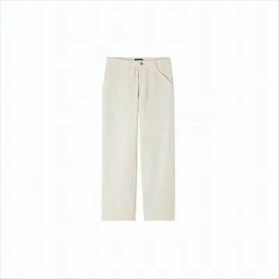 Apc Relaxed-fit Straight-leg Pants With High Waist In White