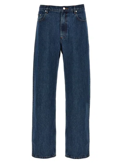 Apc Relaxed Fit Denim Jeans In Blue