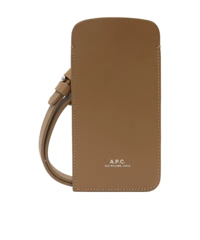 Apc Removable Shoulder Strap Mini Bag In Brown