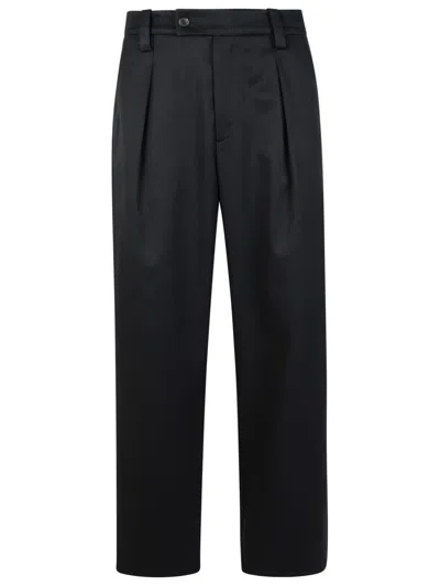 Apc 'renato' Black Pants With Pences In Cotton And Linen Man