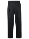 Apc Cotton Pleated Front Pant With Belt Loops In Black