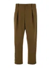 Apc Renato Brown Pants With Front Pences In Wool Blend Man In Brown
