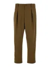 Apc Renato Brown Pants With Front Pences In Wool Blend Man In Brown