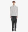 Apc A.p.c. Elastic Waist Tapered Leg Trousers In Heather Charcoal Gray
