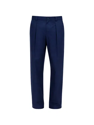 Apc Renato Pleated Trousers In Blue