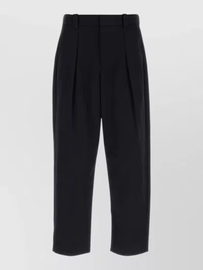Apc Renato Straight-leg Pleated Twill Trousers In Blue