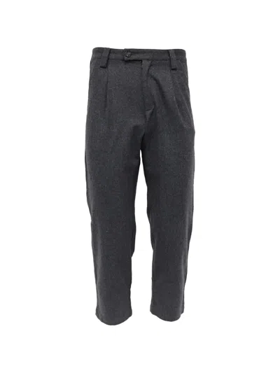 Pre-owned Apc Renato Pleated Wool Trousers In Gray