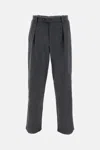 Apc Pleated Wool-blend Trousers In Gray