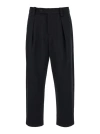 Apc Cotton Pleated Front Pant With Belt Loops In Black