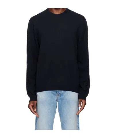 Apc Rib Round-neck Sweater In Black