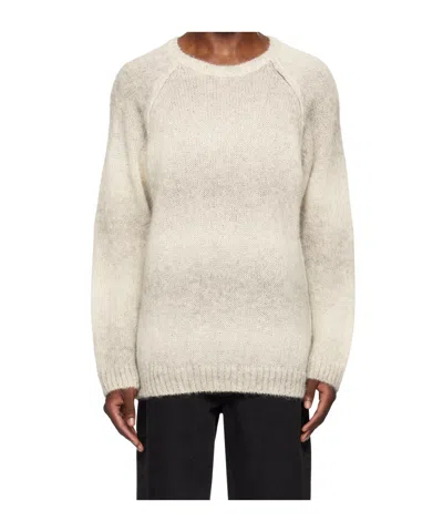Apc Rib Round-neck Sweater In Nude