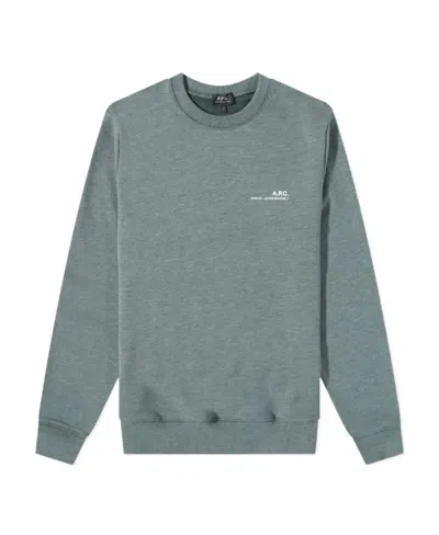Apc Rib Round-necked Sweater In Green