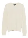 Apc Ribbed Crew-neck Sweater In Neutral