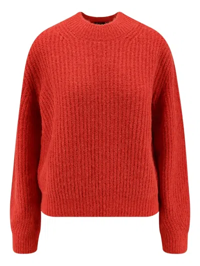 Apc Ribbed High-neck Sweater In Red