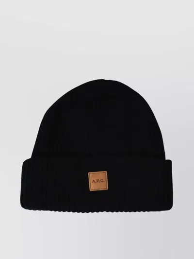 Apc Ribbed Knit Michelle Beanie In Black