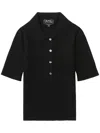Apc Polo Danae In Maglia Di Cotone A Costine In Black