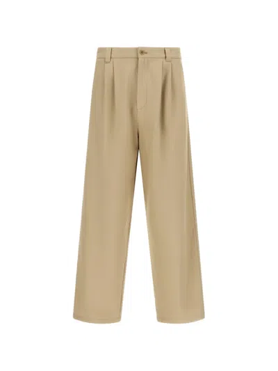 A.p.c. Ricky Tailored Pants Belt Loops Pockets Pleats In Neutral
