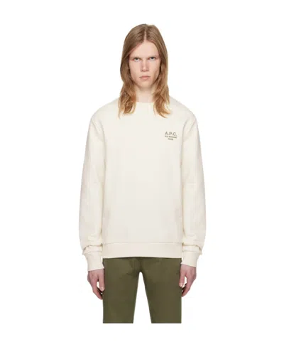 Apc Rider Logo-embroidered Sweatshirt In White