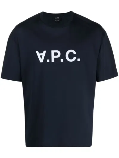 APC RIVER LOGO-FLOCKED T-SHIRT