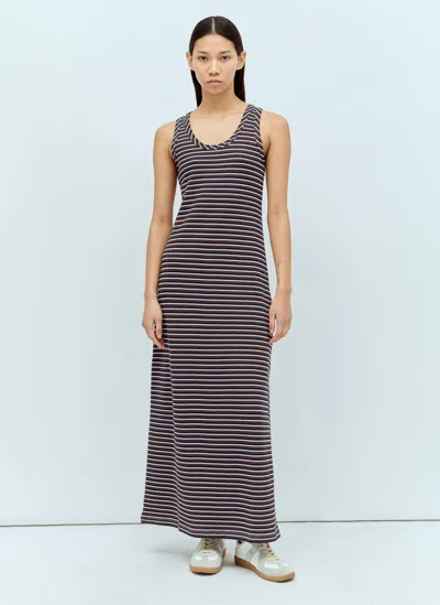 Apc A.p.c. Striped Sleeveless Dress In Multi