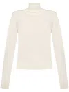 Apc Roll-neck Knit Top In White