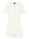 Apc A.p.c. Heavyweight Canvas Ronda Jumpsuit Clothing In White