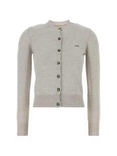 A.p.c. Rosa Cardigan In Gray