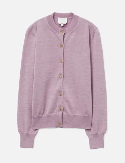 A.p.c. Rose Cardigan In Purple