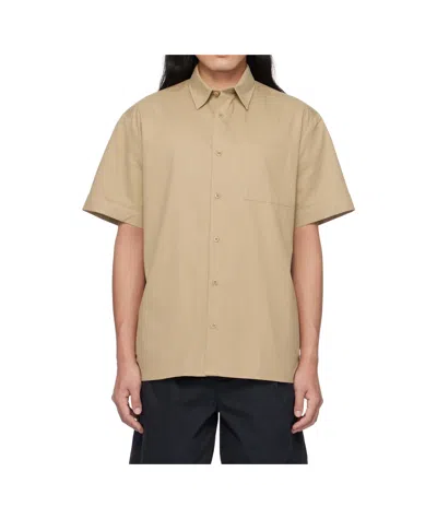 Apc Beige Ross Short-sleeve Shirt In Baa Beige